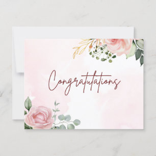 Carte Postale Art élégant félicitations pour votre réussite