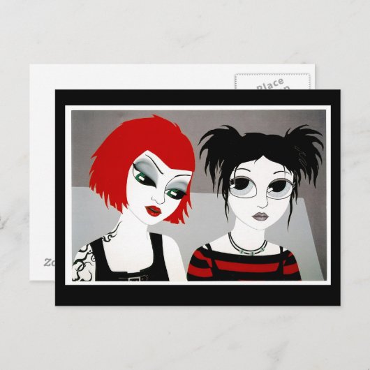 carte postale art "elfes urbains, elfe 4" (Devant / Derrière)