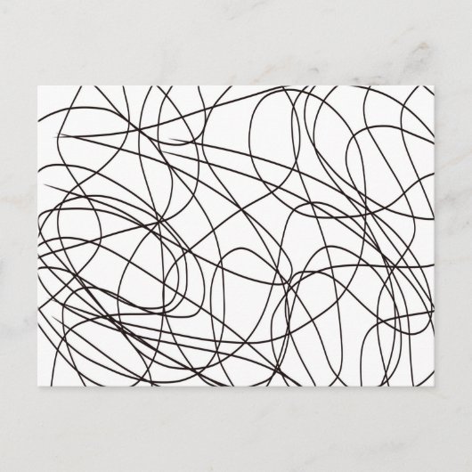 Carte Postale Art en ligne noir et blanc (Devant)