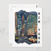 Carte Postale Art esthétique de New York (Devant / Derrière)