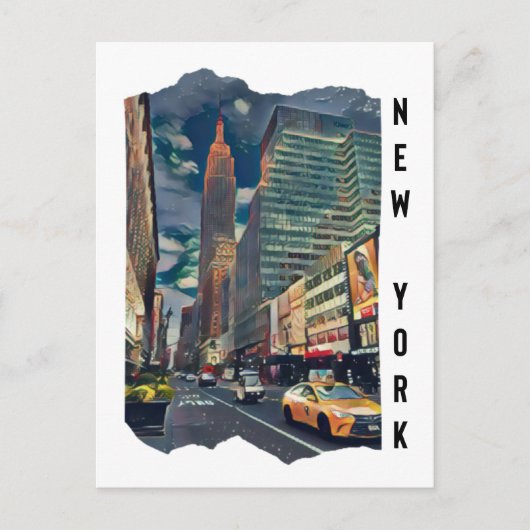 Carte Postale Art esthétique de New York (Devant)