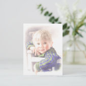 Carte postale Art fine - Petit Mischief, crayon de (Debout devant)