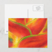 Carte Postale Art Fleur d'Heliconia Rouge - Multi (Devant / Derrière)