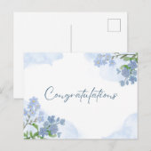 Carte Postale Art floral élégant  félicitations  (Devant / Derrière)