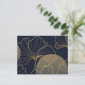 Carte Postale Art floral or (Debout devant)