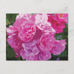 Carte Postale Art floral rose