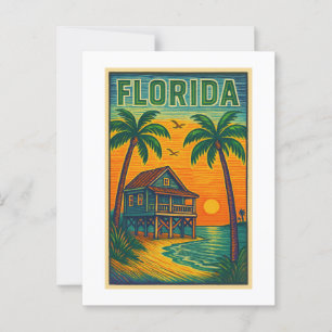 Carte postale Art Floride