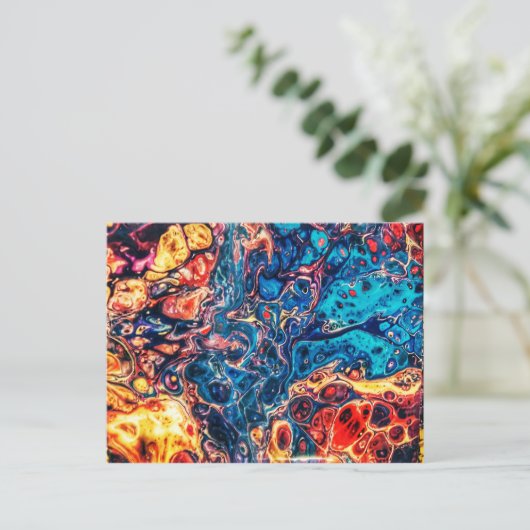 Carte Postale Art fluide abstrait (Debout devant)