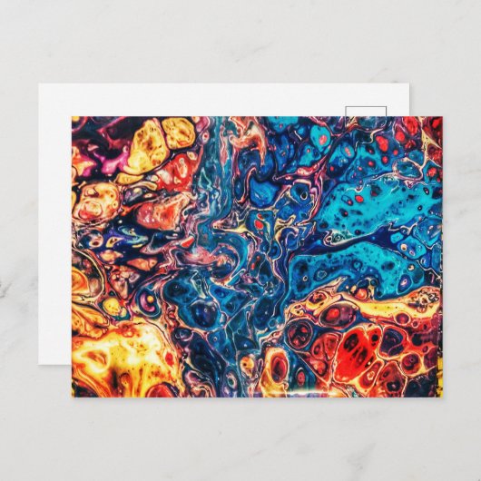 Carte Postale Art fluide abstrait (Devant / Derrière)