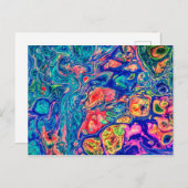 Carte Postale Art fluide Abstrait (Devant / Derrière)