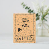 Carte Postale ART FOLAIRE ANIMAUX DE FERME MOULER PIG ROOSTER Pr (Debout devant)