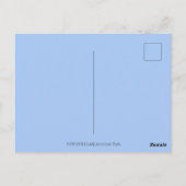 CARTE POSTALE ART FOLK RABBIT & BLUEBIRD DANS LE JARDIN SECRET (Dos)