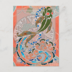 Carte Postale Art folklorique asiatique de la mer de la paix