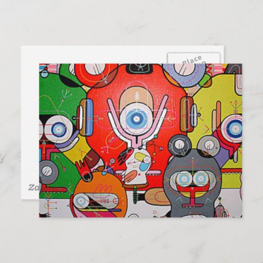 Carte Postale art fou (Devant / Derrière)