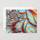 Carte Postale Art fractal abstrait fin Ophelia (Devant / Derrière)