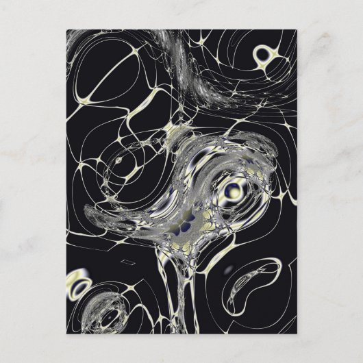 Carte Postale Art fractal abstrait Toile d'Or (Devant)