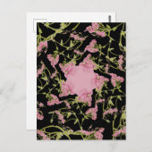 Carte Postale Art fractal d'Achille rose et noir (Devant / Derrière)