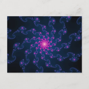 Carte Postale Art Fractal Fleur Vie