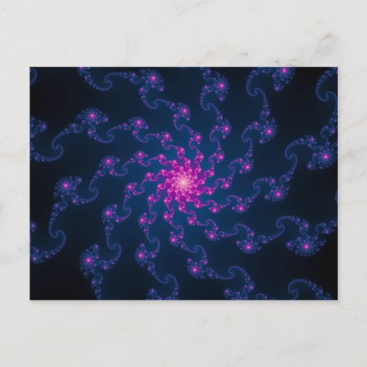 Carte Postale Art Fractal Fleur Vie (Devant)