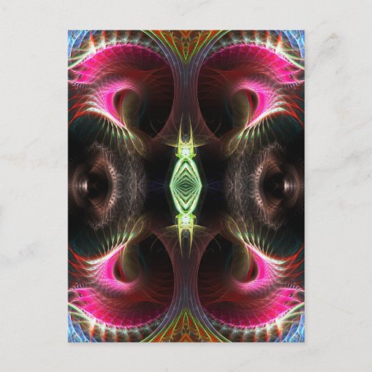 Carte postale Art Fractal Léger Intérieur (Devant)