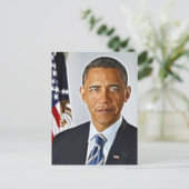 Carte Postale Art fractal, Portrait officiel Barack Obama (Debout devant)