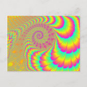 Carte Postale Art Fractal Psychédélique Lumineux Infini Spiral (Devant)