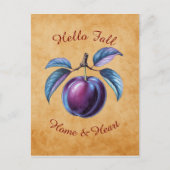 Carte Postale Art fruitier de récolte d'automne avec texte perso (Devant)