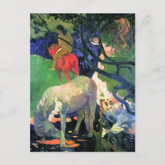Carte postale Art Gauguin : Le Cheval Blanc (Devant)
