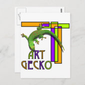 Carte Postale art gecko (Devant / Derrière)