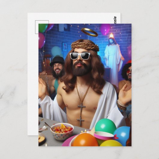 Carte Postale Art généré par l'IA drôle et idiot Joyeux Annivers (Devant / Derrière)