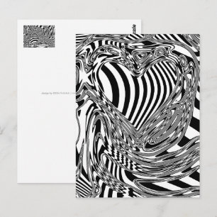 Carte Postale Art géométrique noir et blanc 12