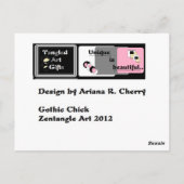 Carte Postale Art: Goth Chick (Dos)