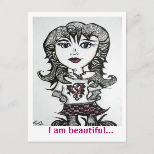 Carte Postale Art: Goth Chick (Devant)