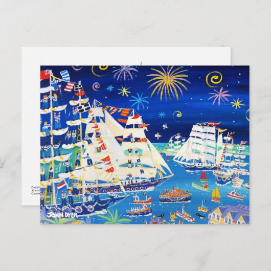 Carte postale Art : Grands navires et petits navir (Devant / Derrière)