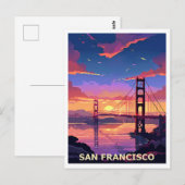 Carte Postale Art graphique de San Francisco (Devant / Derrière)