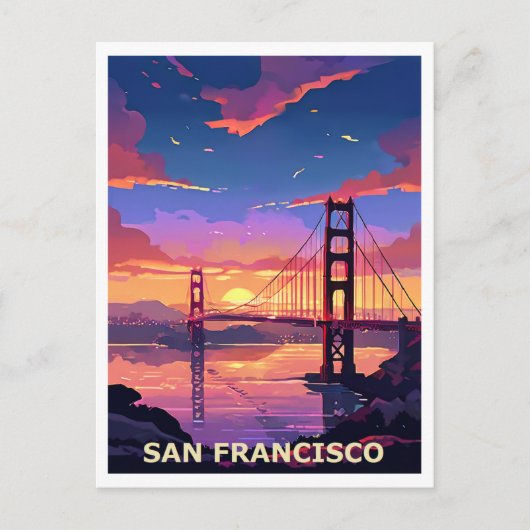 Carte Postale Art graphique de San Francisco (Devant)