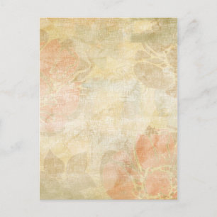Carte Postale art grunge floral arrière - plan motif
