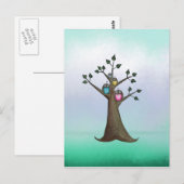 Carte postale Art Hibou (Devant / Derrière)