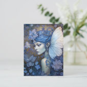 Carte Postale Art Imaginaire Fairy Bleu (Debout devant)