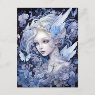 Carte Postale Art Imaginaire Fairy Bleu