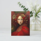 Carte Postale Art Imaginaire Fairy Rouge (Debout devant)