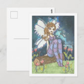 Carte Postale Art Imaginaire Flaité rayé sur le champ de luciole (Devant / Derrière)