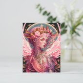 Carte Postale Art Imaginaire rose Fairy Angel (Debout devant)