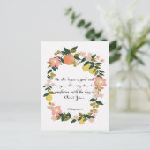 Carte Postale Art inspirant chrétien - Philippiens 1:6 (Debout devant)