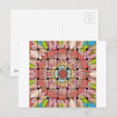 Carte Postale Art inspiré par l'Afrique Imprimé- Design géométri (Devant / Derrière)