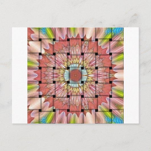 Carte Postale Art inspiré par l'Afrique Imprimé- Design géométri (Devant)