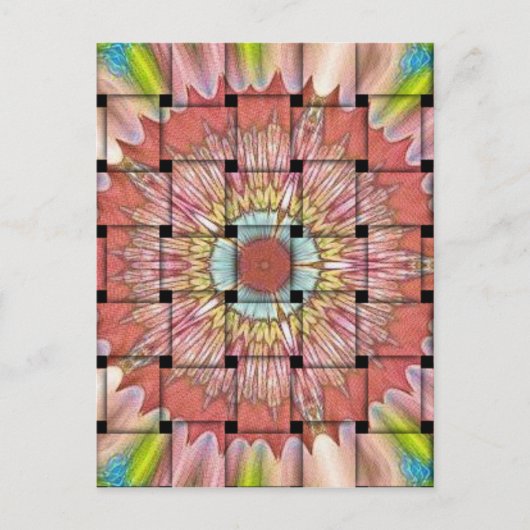 Carte Postale Art inspiré par l'Afrique Imprimé- Design géométri (Devant)