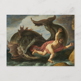 Carte postale art "Jonah and the Whale"