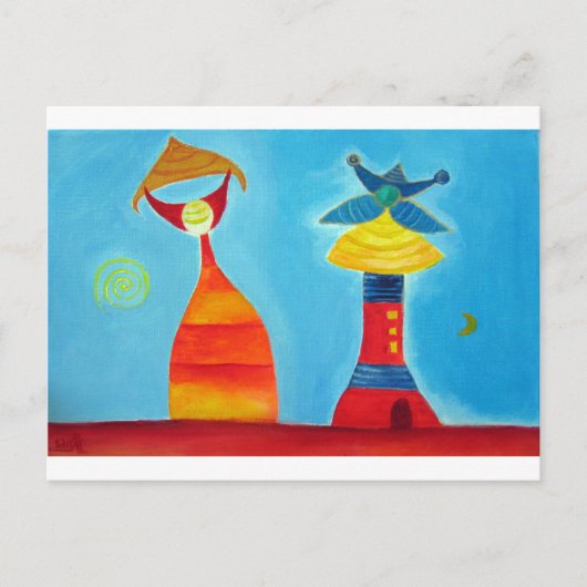 Carte postale Art King Queen Art Abstraite (Devant)