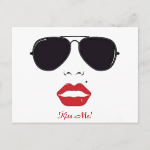 Carte Postale Art Kiss Me Abstrait